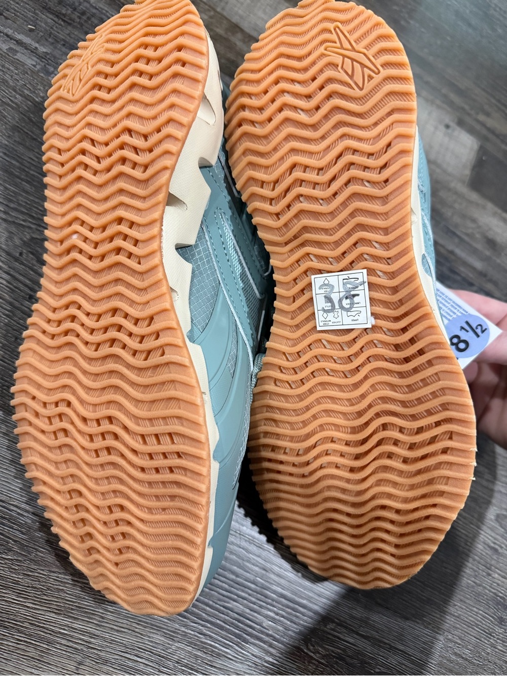 Reebok Women’s Sneaker in Sage Green with Blush Accents - Picture 2 of 2
